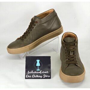Greats Men's Royale Green Leather High-Top Sneakers  Size 10 330